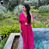 HOT PINK MASHA KAFTAN DRESS