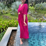 HOT PINK MASHA KAFTAN DRESS