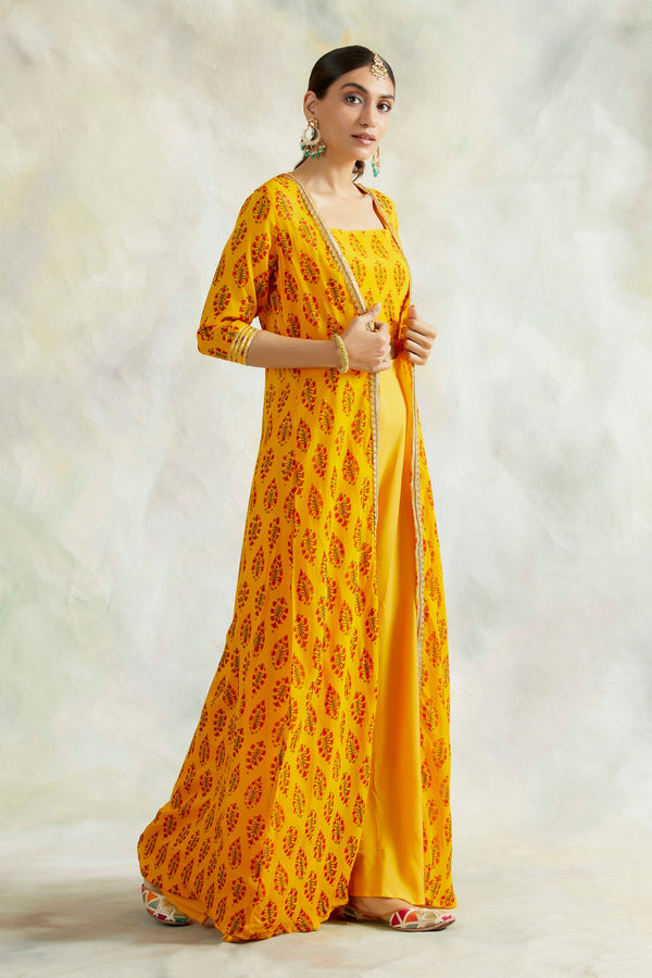 MUSTARD | CROP TOP,JACKET,PANT | SET OF THREE