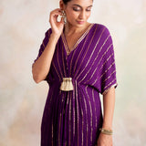 PURPLE MASHA KAFTAN DRESS